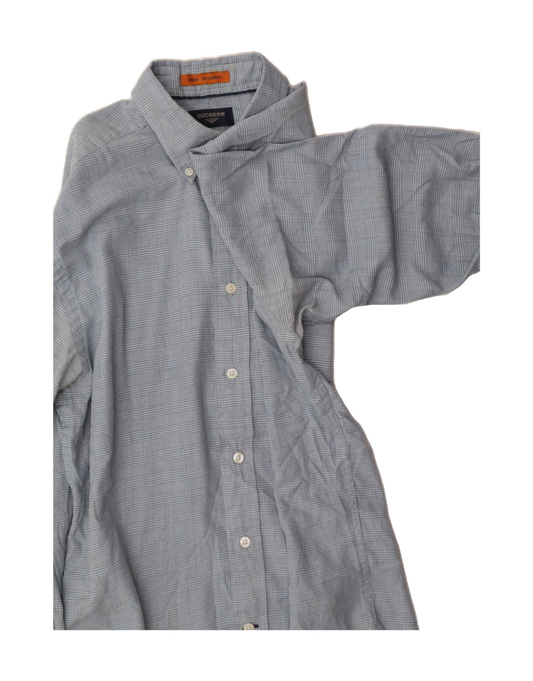 DOCKERS Mens Shirt Small Blue Check Cotton Vintage Dockers and Second-Hand Dockers from Messina Hembry 