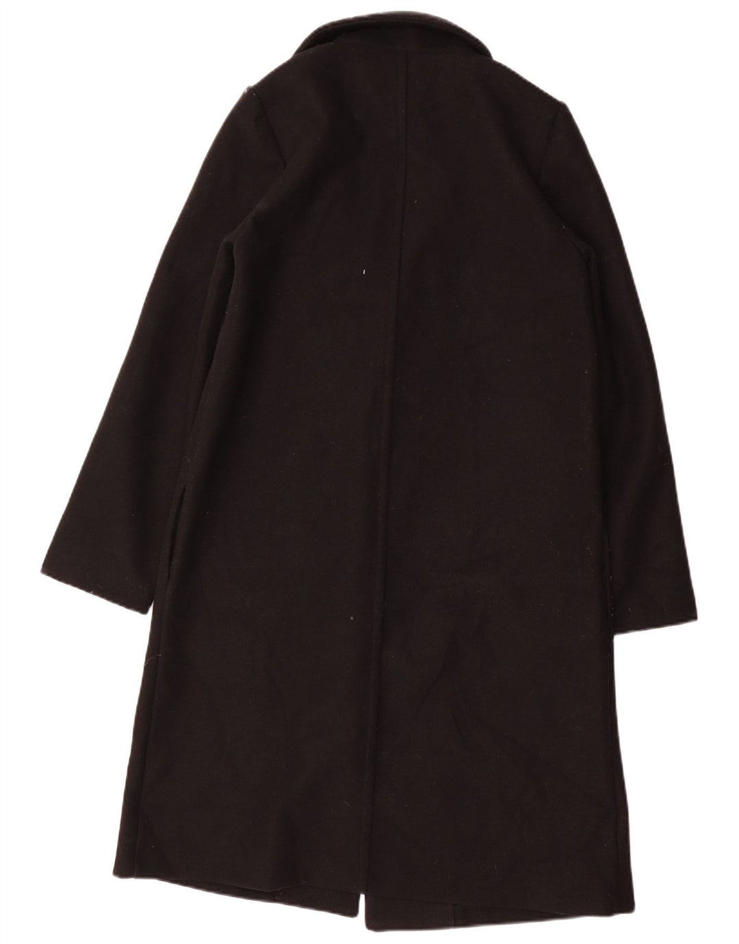 ZARA Womens Open Overcoat UK 14 Medium Noir Polyester