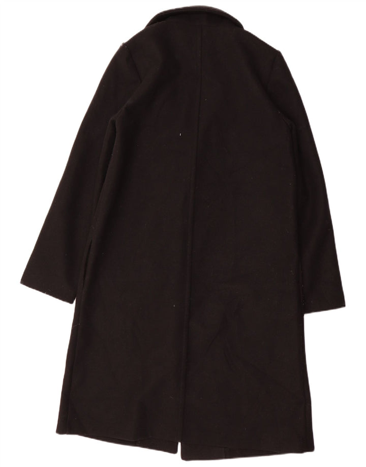 ZARA Womens Open Overcoat UK 14 Medium Noir Polyester