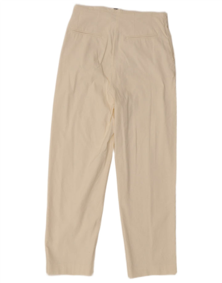 Max & Co. Womens Tapered Cropped Trousers W28 L25 Off White