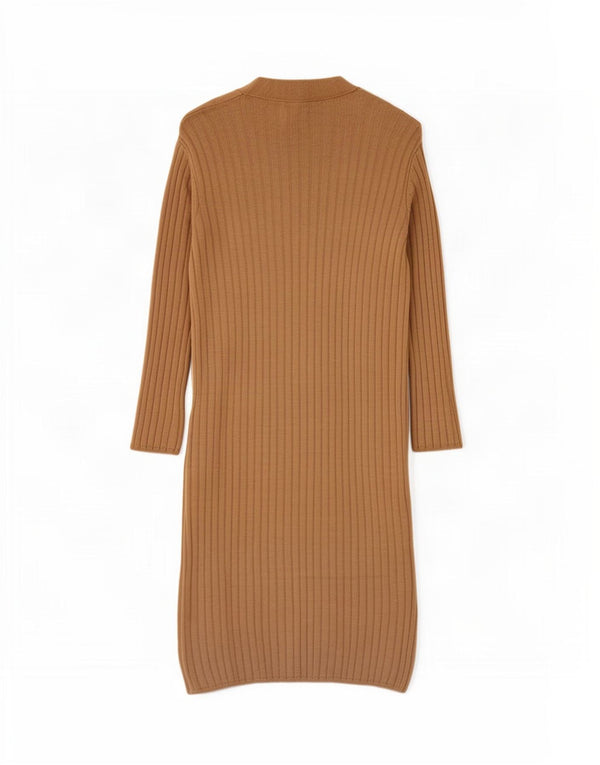 Marks & Spencer Womens Longline Cardigan Sweater UK 10 Small Beige