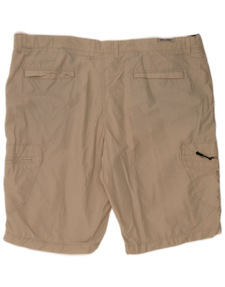 Marks & Spencer Mens Cargo Shorts W44 2XL Beige Cotton