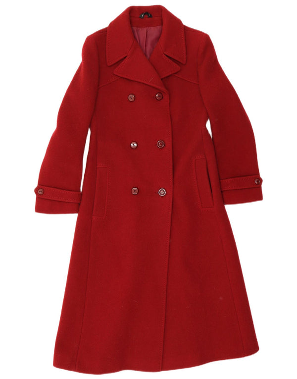 Breckmoor Γυναικείο παλτό με διπλό στήθος UK 12 Medium Burgundy New Wool