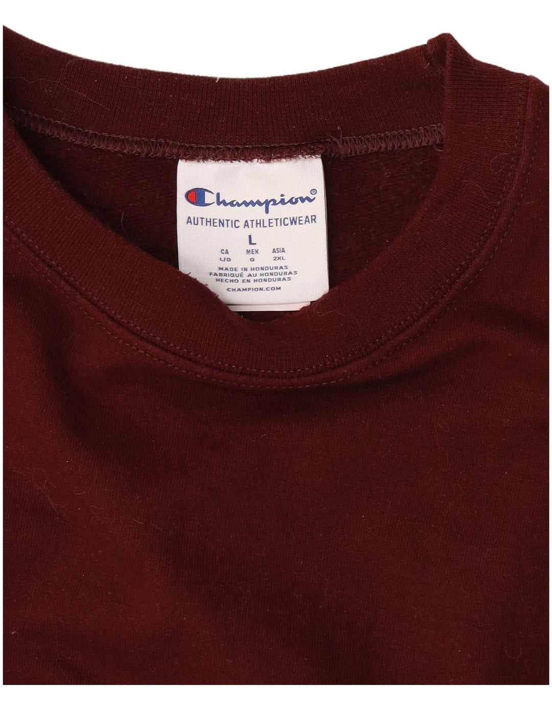 Champion Herre Sweatshirt Jumper Large Bourgogne bomuld
