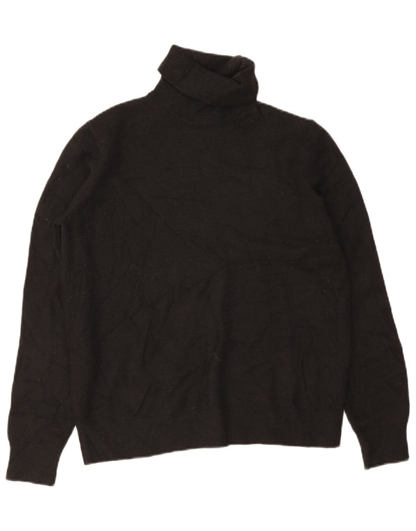 Marks & Spencer Mens Roll Neck Jumper Sweater Small Black Polyester