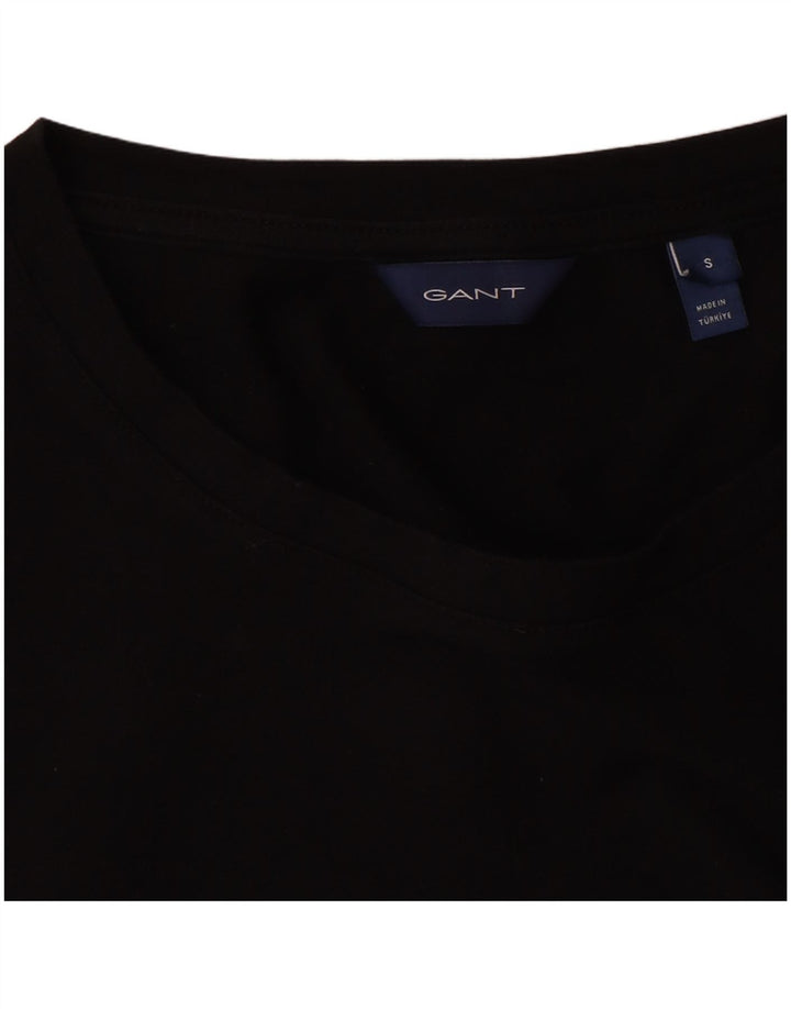 Gant Womens T-Shirt Top UK 10 Small Black Cotton