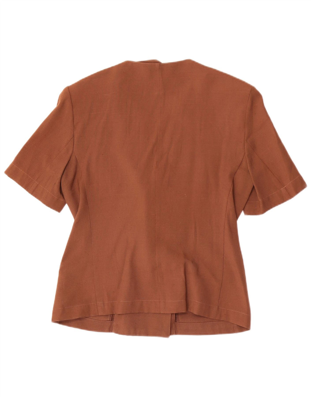 Vintage Womens Double Breasted Blazer Jacket UK 12 Medium Brown