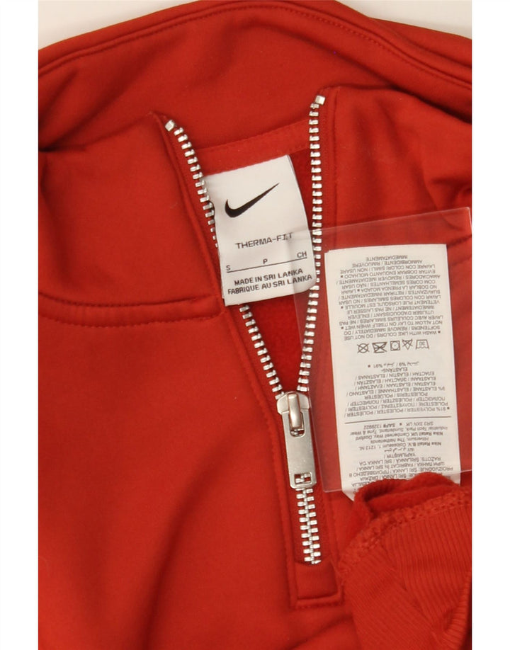 NIKE Womens Therma-Fit Oversized Sweatshirt Jumper UK 10 Small Red Vintage Nike and Second-Hand Nike from Messina Hembry 