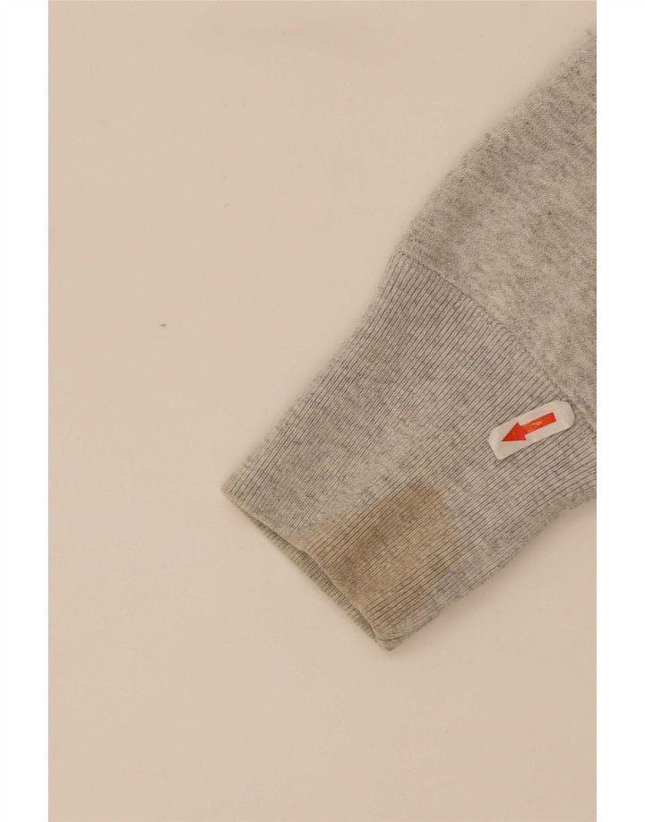 Felpa con cappuccio grafica Champion Reverse Weave da uomo in cotone grigio medio