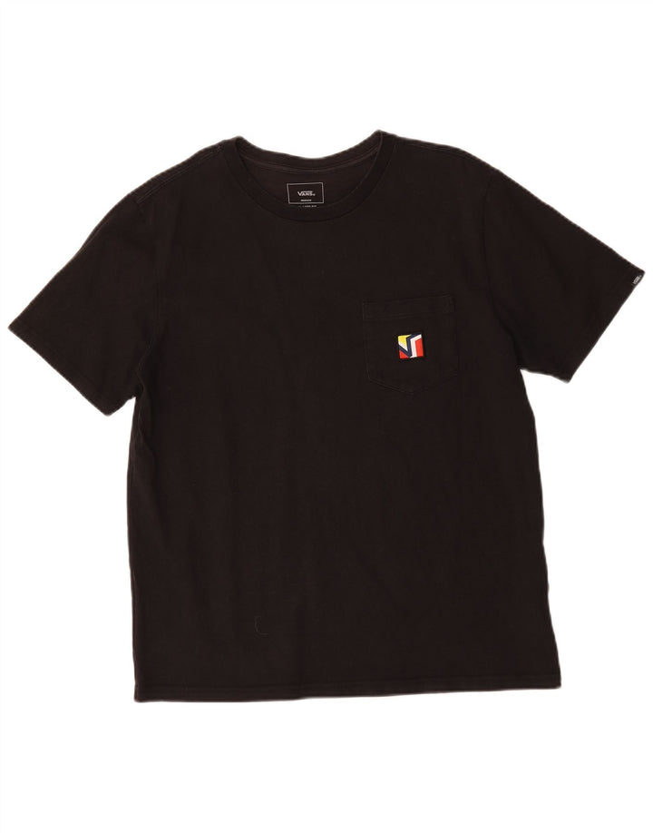 Vans Mens Relaxed Fit T-Shirt Top Medium Black Cotton