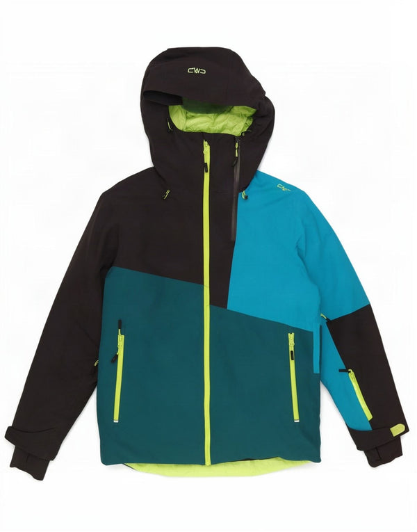 Giacca da sci con cappuccio da uomo CMP IT 46 Small Blu Poliestere Colourblock