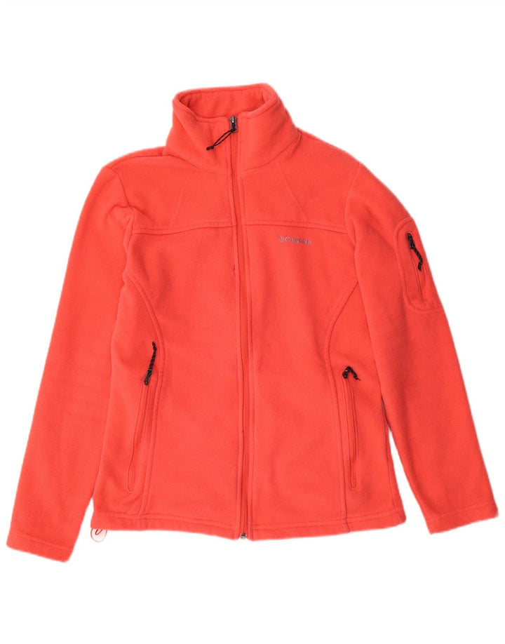 COLUMBIA Womens Fleece Jacket UK 10 Small Orange Polyester