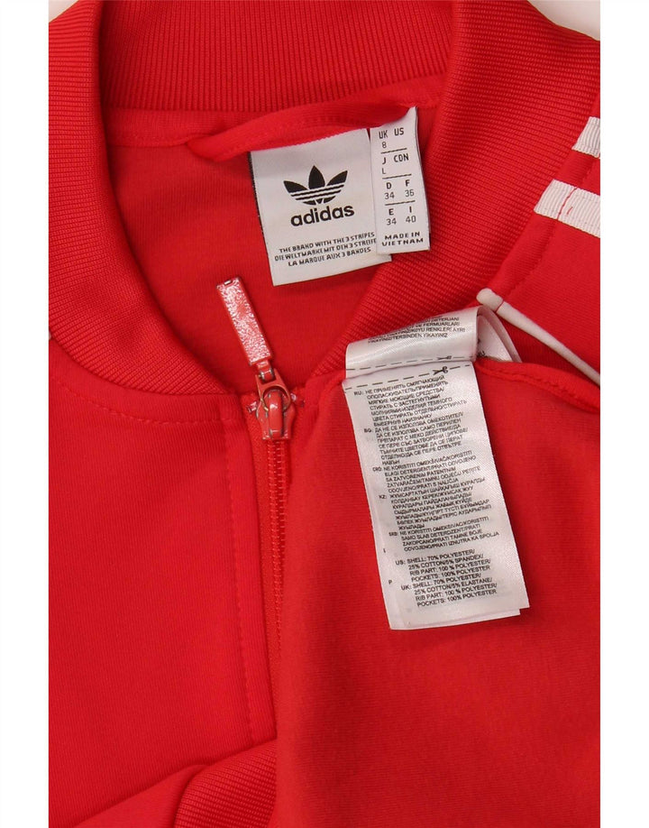 Adidas træningsdragt topjakke til kvinder UK 8 Lille rød polyester