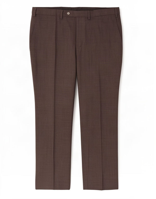 Pantaloni casual da uomo Marks & Spencer su misura W38 L29 lana a quadri grigi