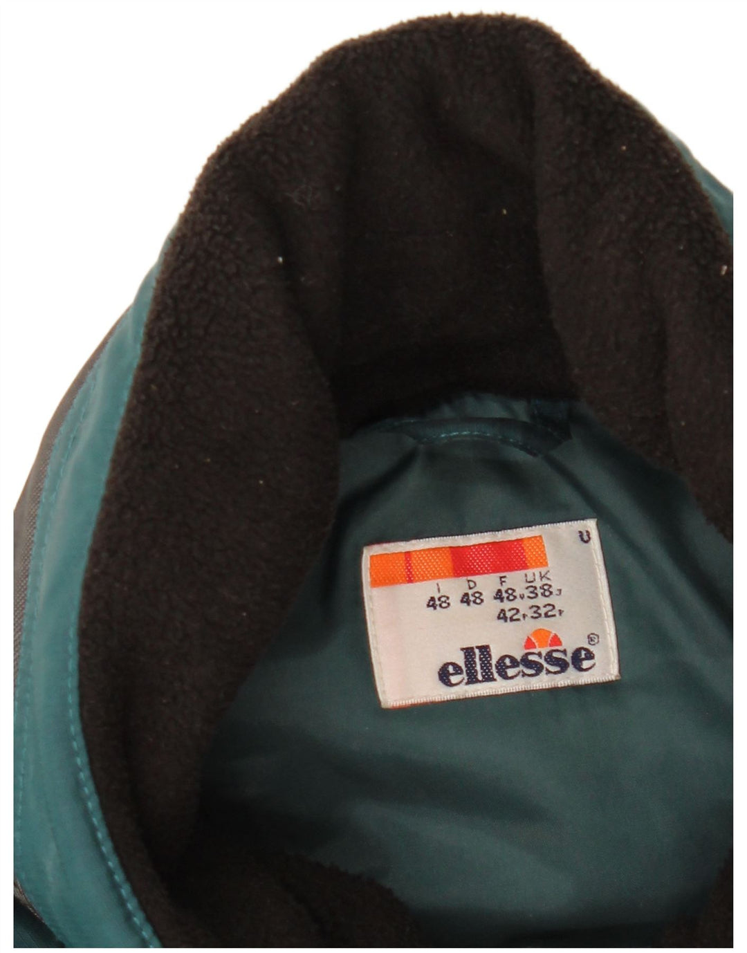 Ellesse Mens Hooded Windbreaker Jacket UK 38 Medium Green Colourblock