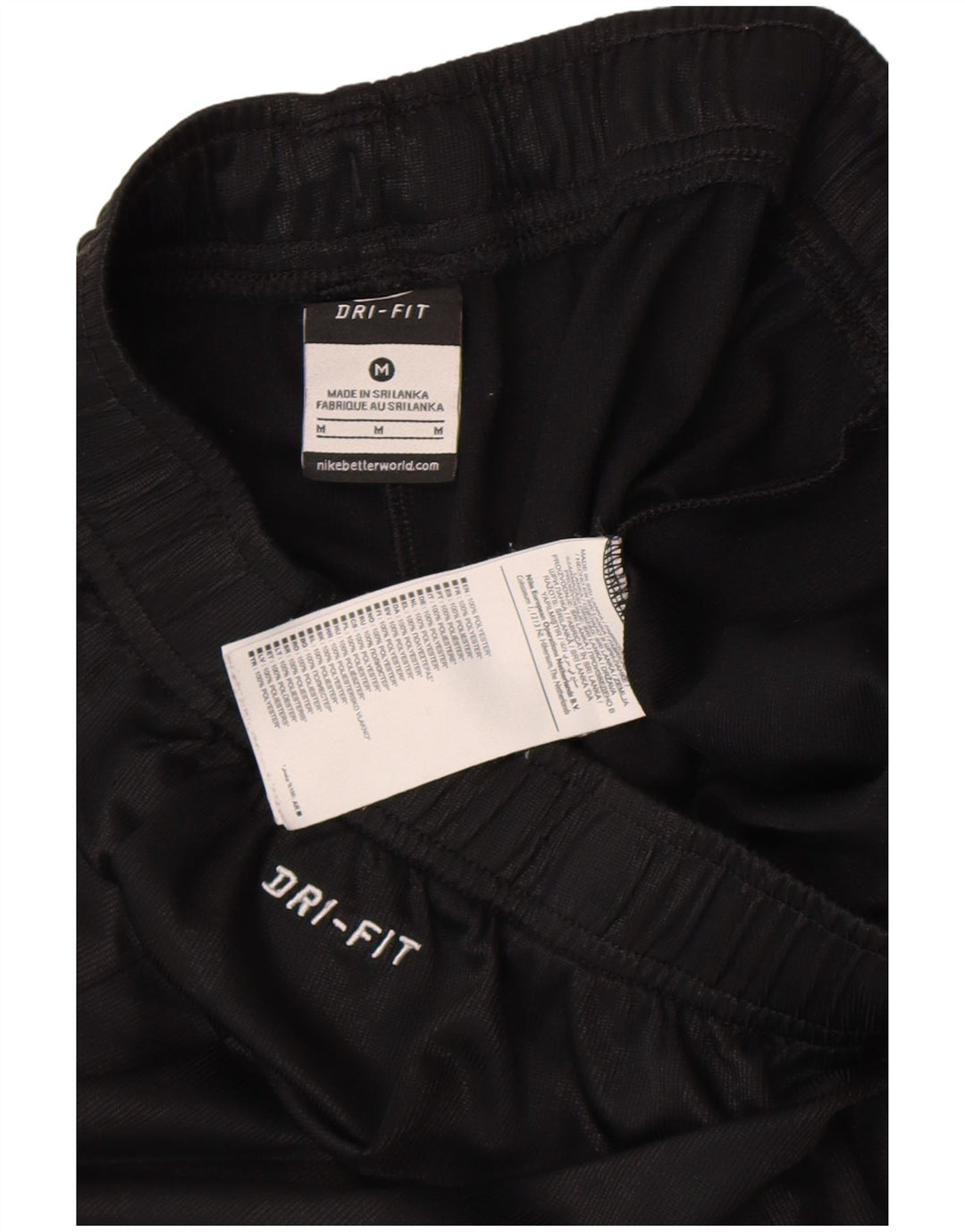 NIKE Dri Fit sportsshorts til mænd mellem sort nålestribet polyester