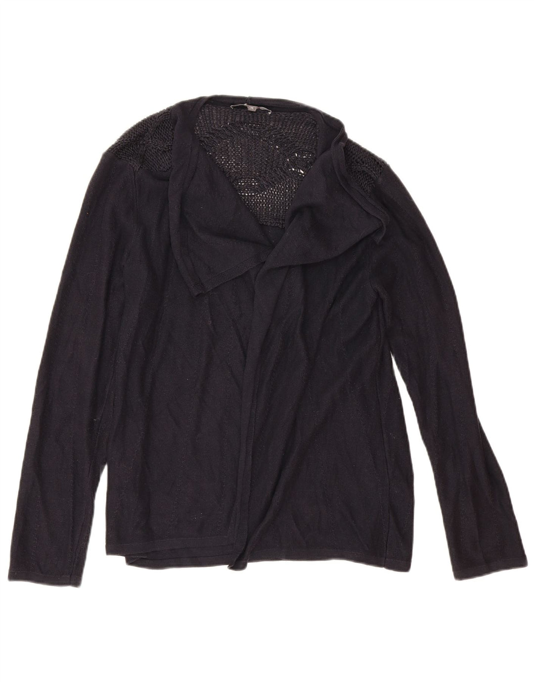Marks & Spencer Dame Oversized Cardigan Sweater UK 14 Large Navy Blue
