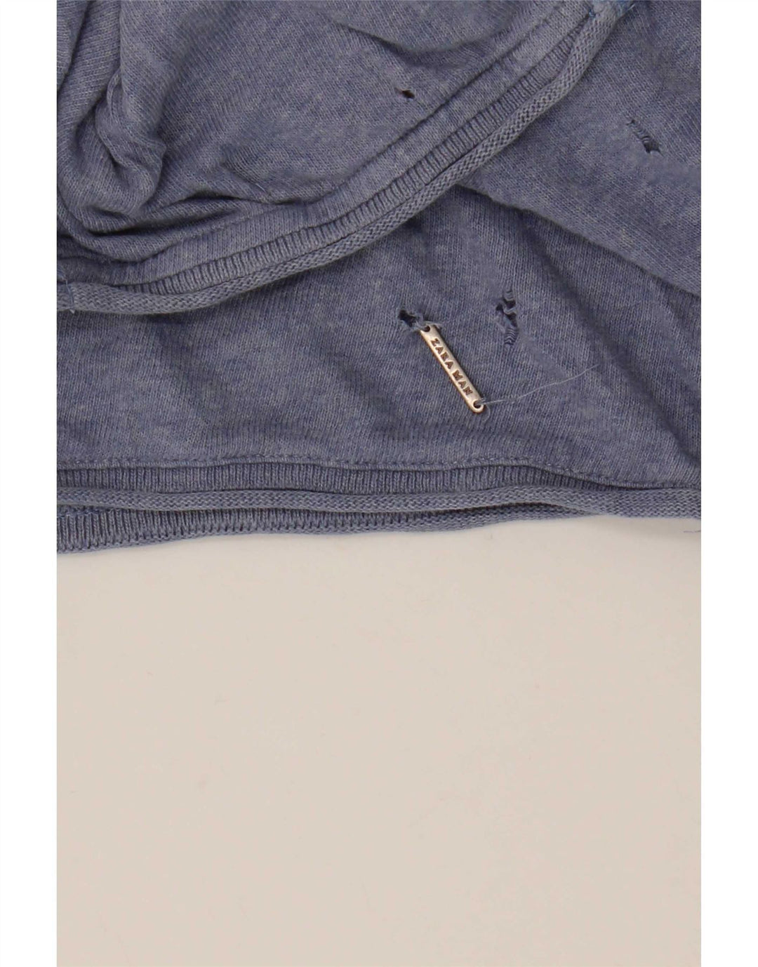 Zara Womens Top Long Sleeve UK 14 Medium Blue