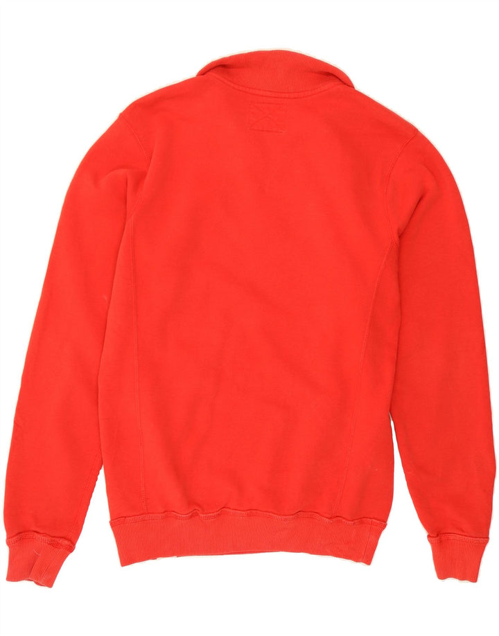 CHAMPION Mens Zip Neck Sweatshirt Jumper Small Red Cotton Vintage Champion and Second-Hand Champion from Messina Hembry 