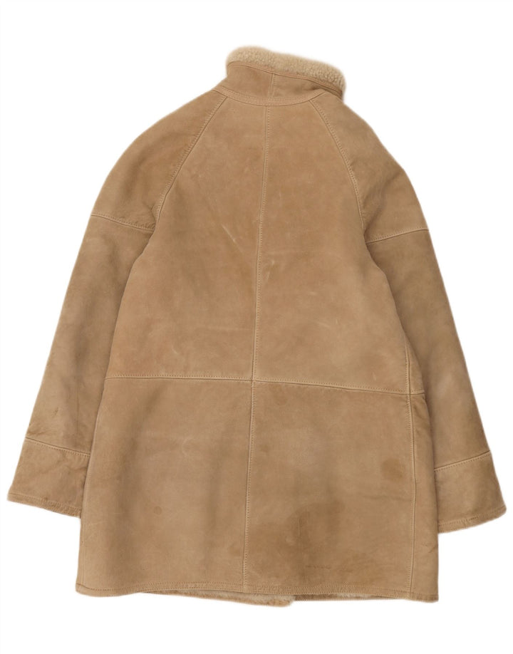 Cristiano Di Thiene Womens Shearling Coat IT 44 Medium Beige