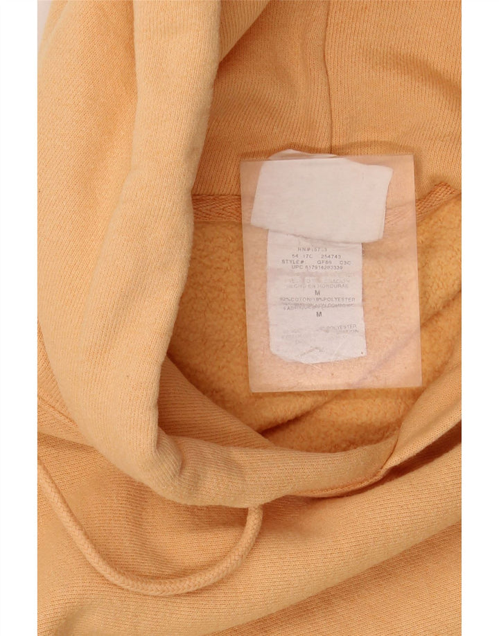 Champion Mens Hoodie Jumper Medium Beige Cotton