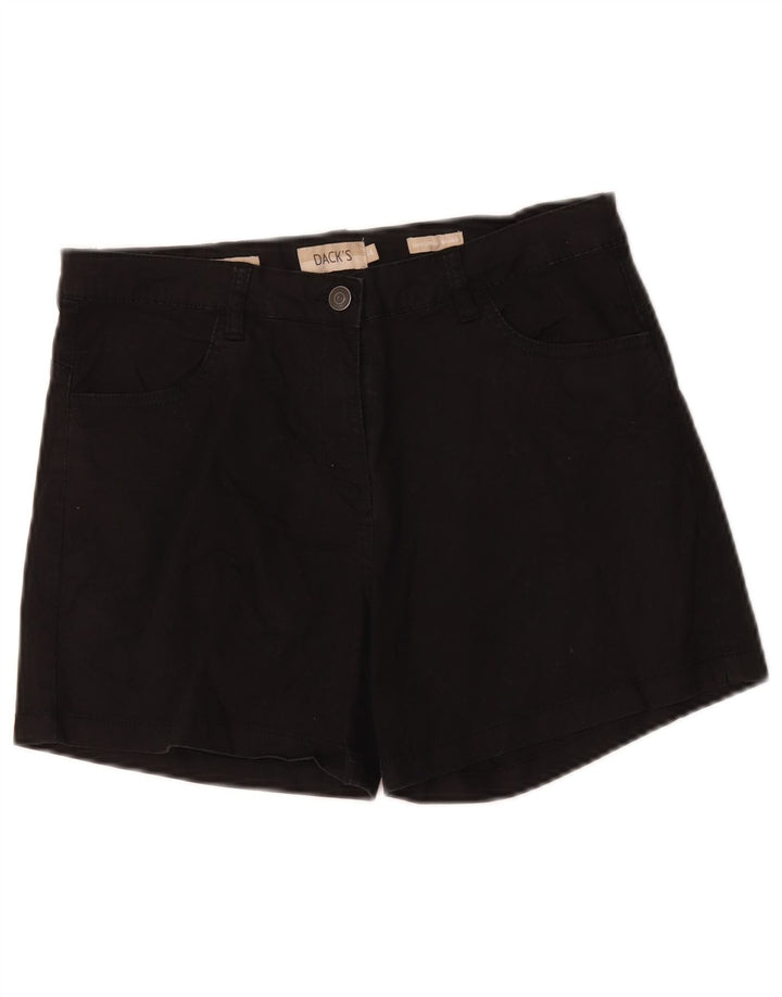 Dack's Womens High Waist Casual Shorts IT 44 Medium W32 Black Cotton