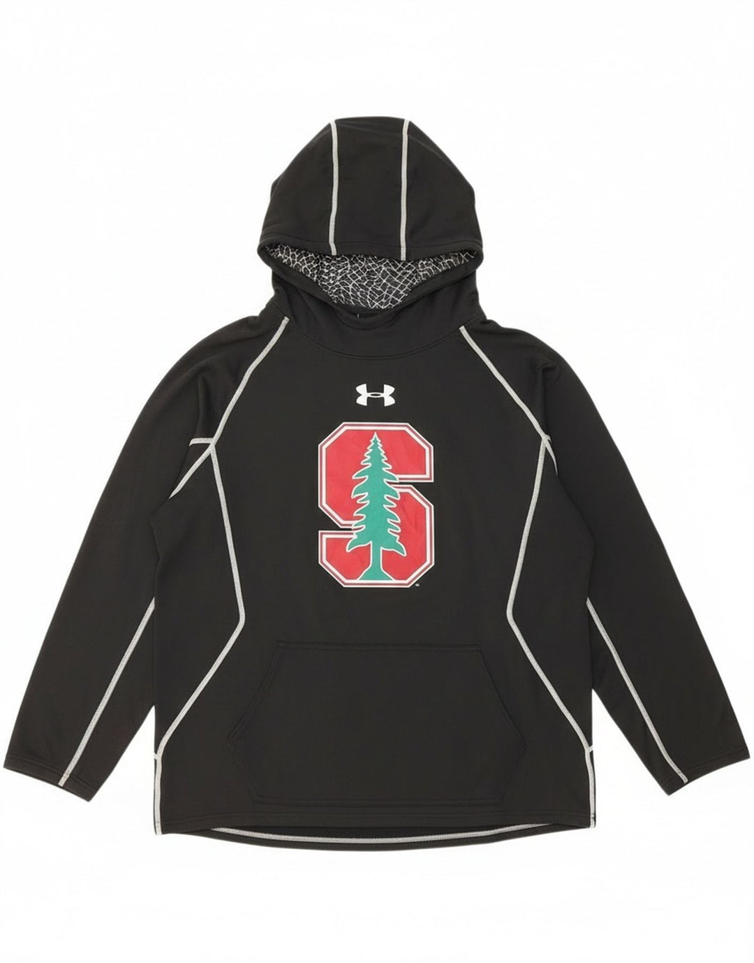 Felpa con cappuccio grafica da uomo Under Armour grande nera