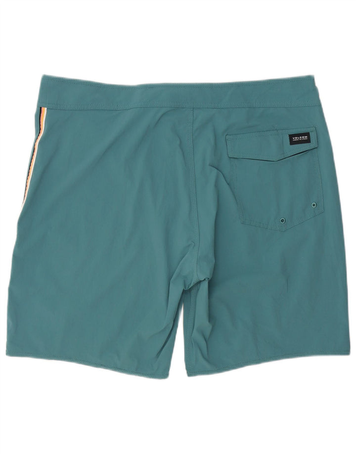 Pantaloncini da bagno da uomo Volcom XL a righe verdi