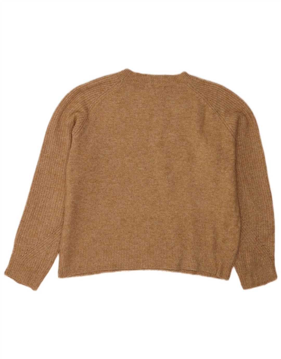 Marks & Spencer Womens Crew Neck Jumper Sweater UK 14 Medium Brown Flecked