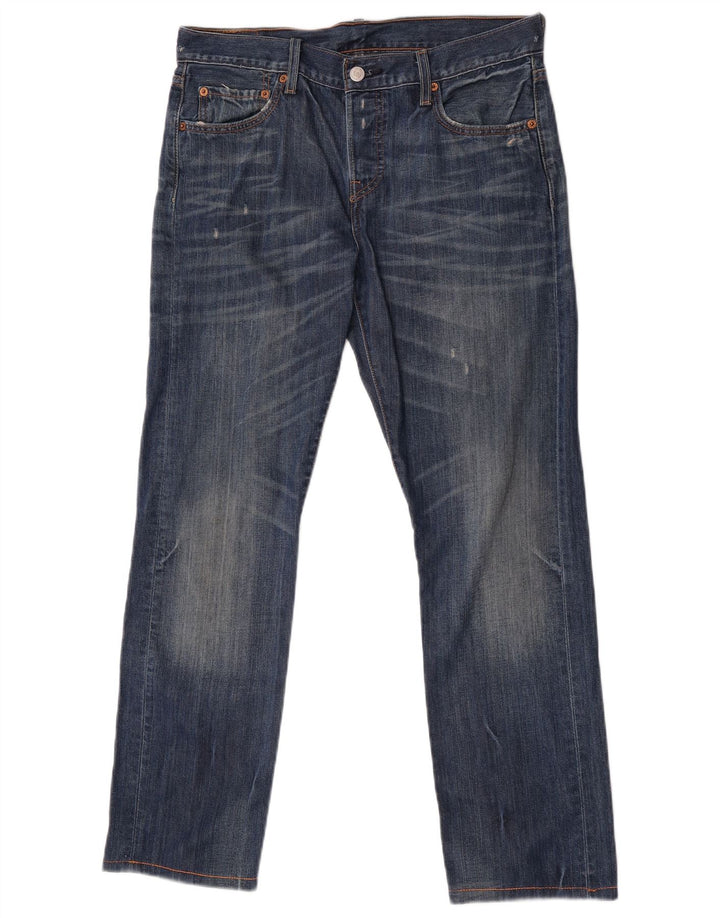 Męskie jeansy Levi's 501 w trudnej sytuacji W32 L29 Niebieskie