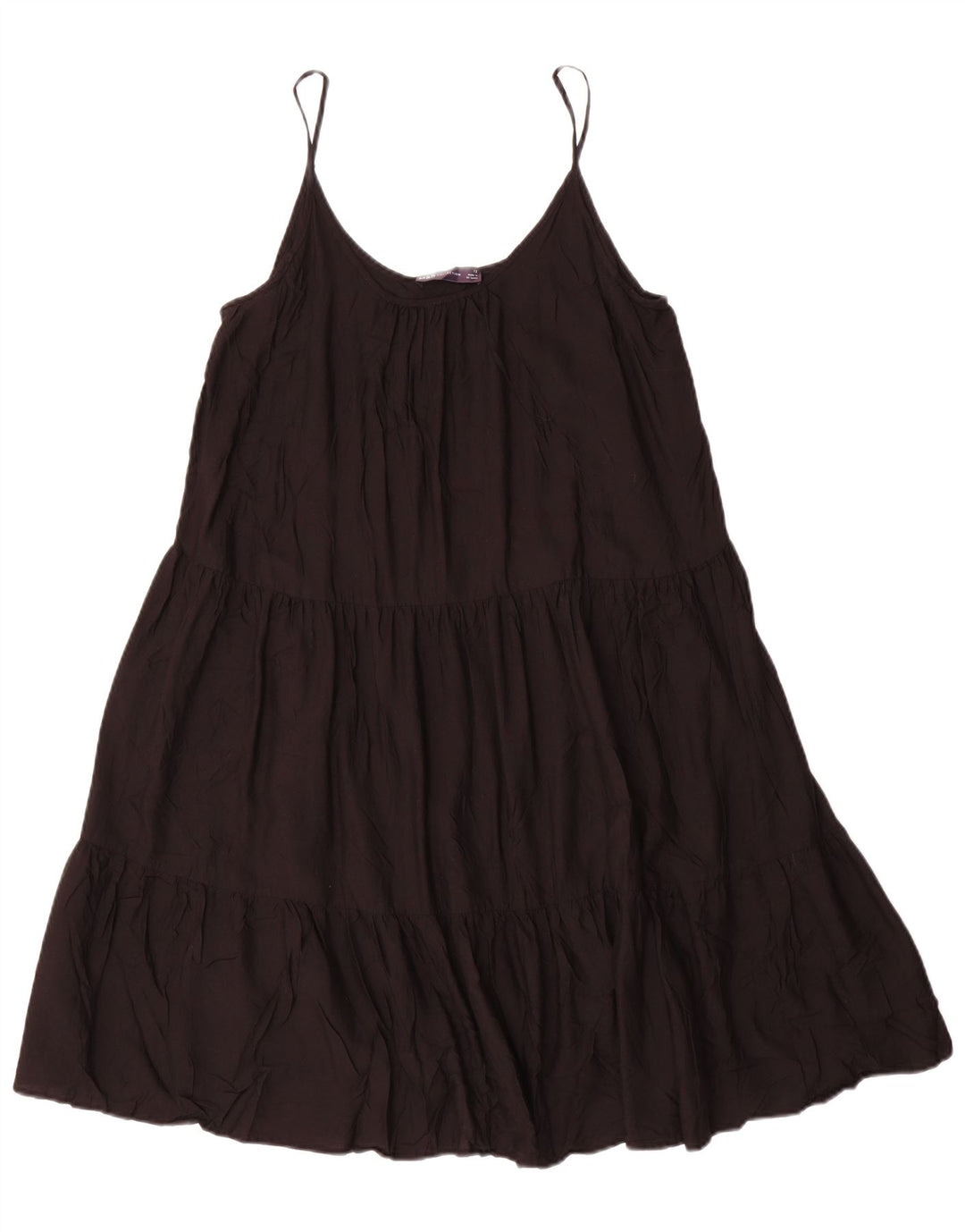 Marks & Spencer Robe Slip pour Femme UK 12 Medium Noir Viscose