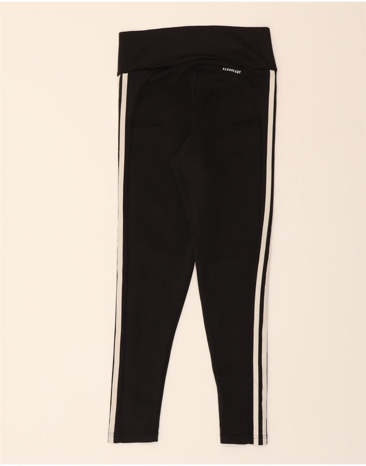 ADIDAS Womens Aeroready Leggings UK 8/10 Small  Black Polyester Vintage Adidas and Second-Hand Adidas from Messina Hembry 