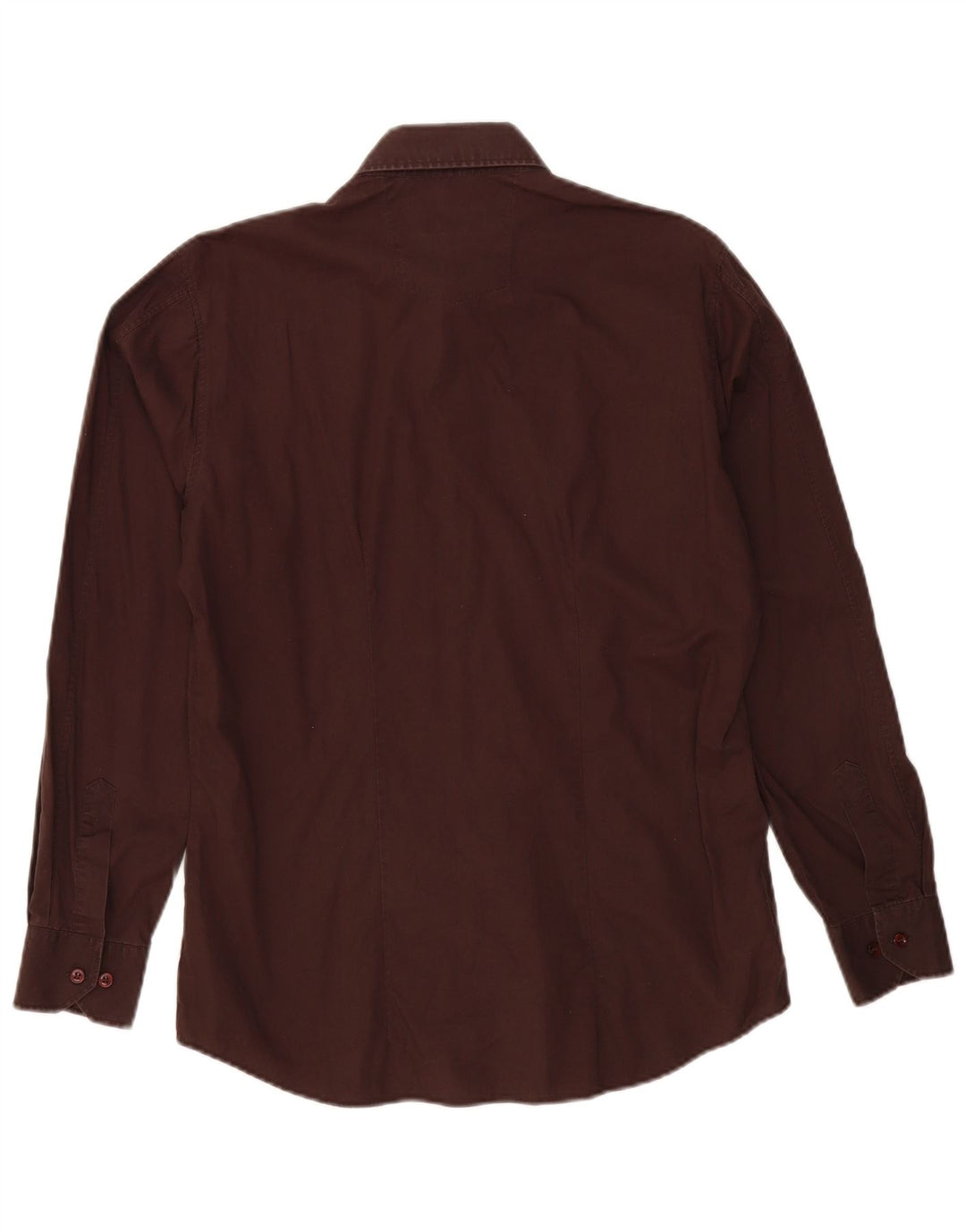 Camisa masculina Hugo Boss de algodão marrom médio