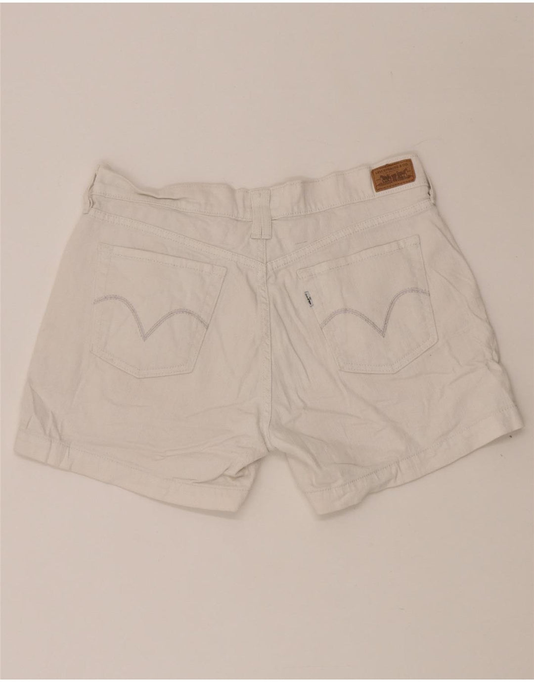 LEVI'S Dame 515 Denim Shorts US 8 Medium W30 Hvid Bomuld