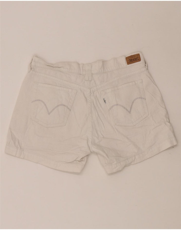 LEVI'S Dame 515 Denim Shorts US 8 Medium W30 Hvid Bomuld