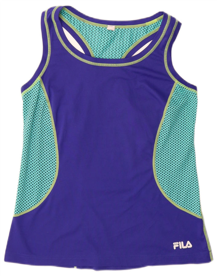 FILA Γυναικείο Γιλέκο Κορυφή UK 12 Medium Purple Colourblock Πολυεστέρας