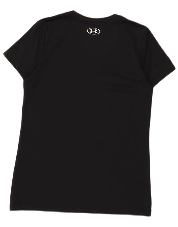 Under Armour Dame Loose Fit T-Shirt Top UK 10 Small Black Sports
