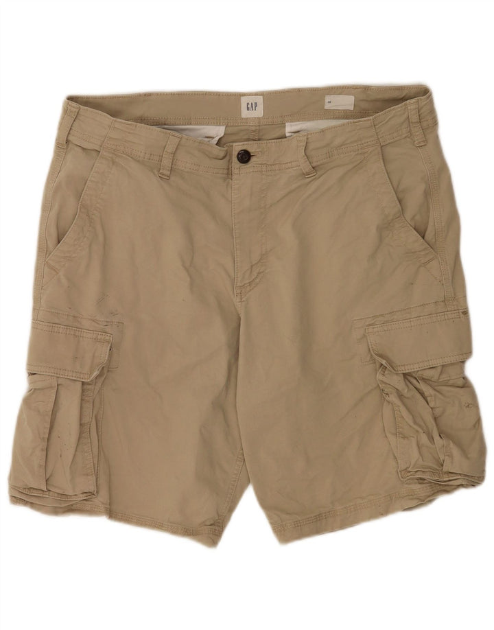 Gap Mens Cargo Shorts W36 Large Beige Cotton