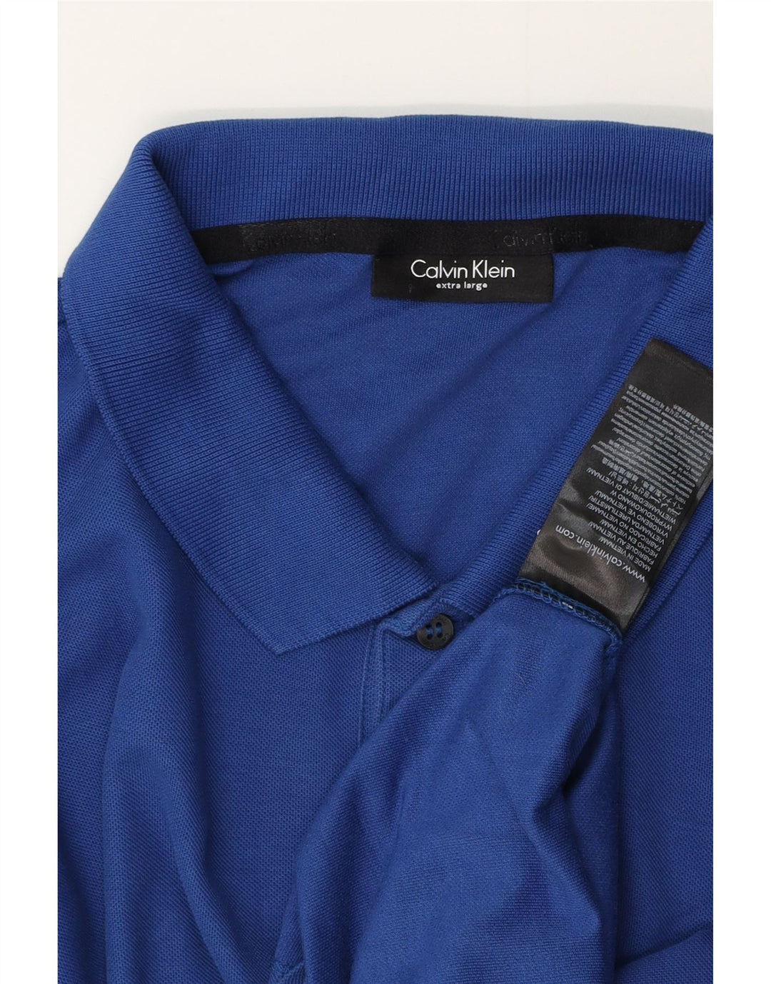 Calvin Klein Mens Polo Shirt XL Blue Cotton
