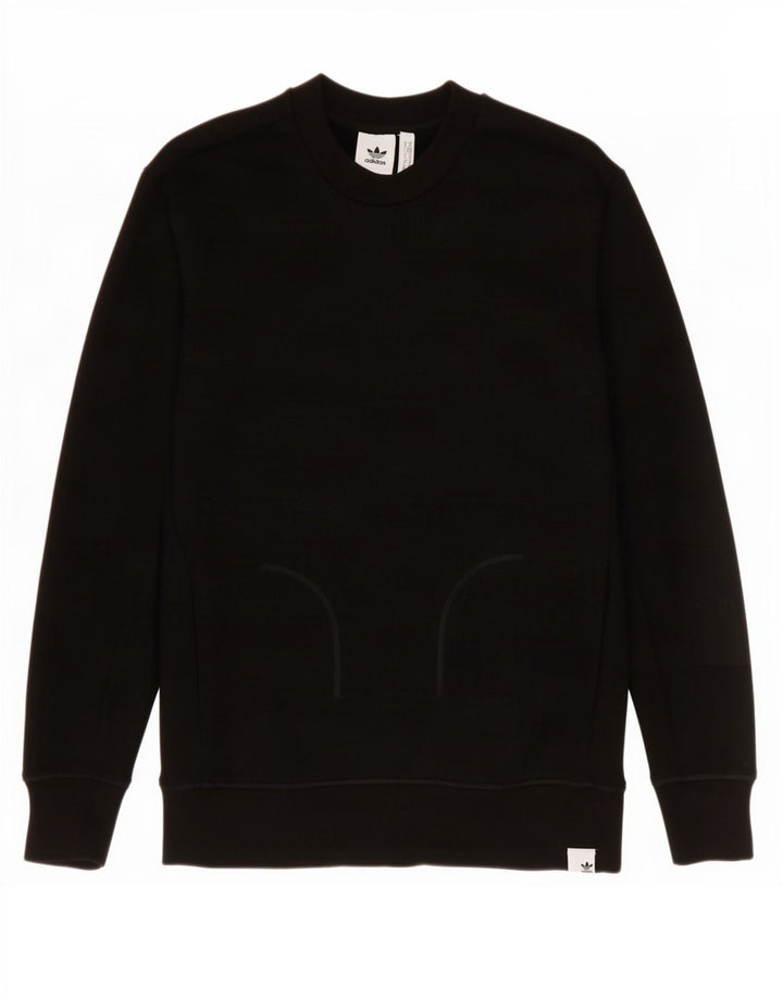 Pulover Adidas pentru bărbați, bumbac mediu negru