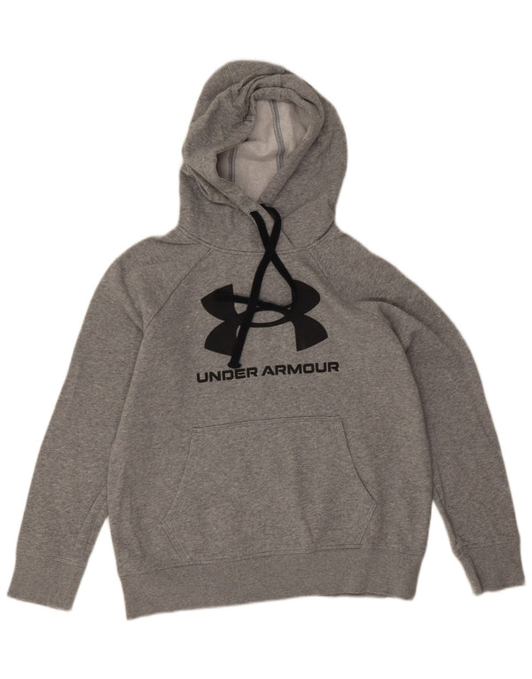 Женский джемпер с капюшоном оверсайз с рисунком Under Armour UK 6 XS Серый в крапинку