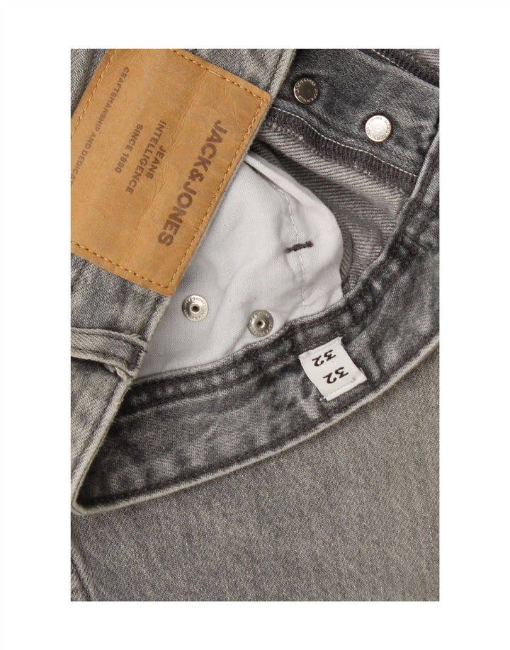 Jack & Jones Mens GLENN Slim Jeans W32 L32 Grey Cotton