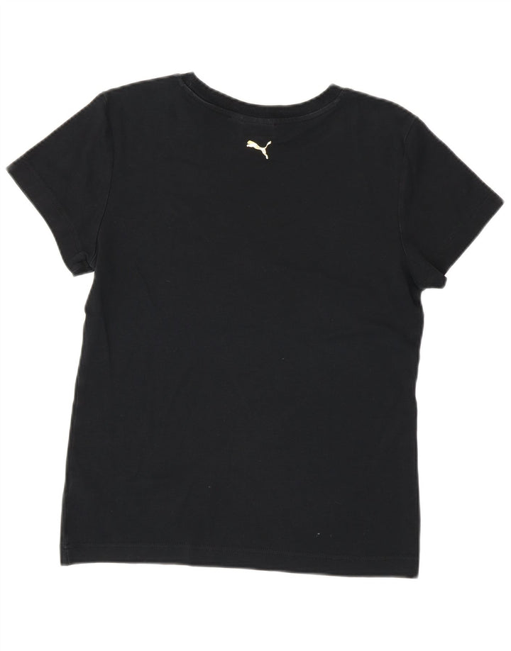 Puma Womens T-Shirt Top UK 14 Medium Black Cotton