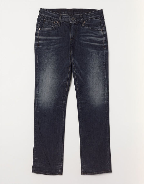 G-Star Womens Low Waist Straight Jeans W31 L32 Navy Blue Cotton