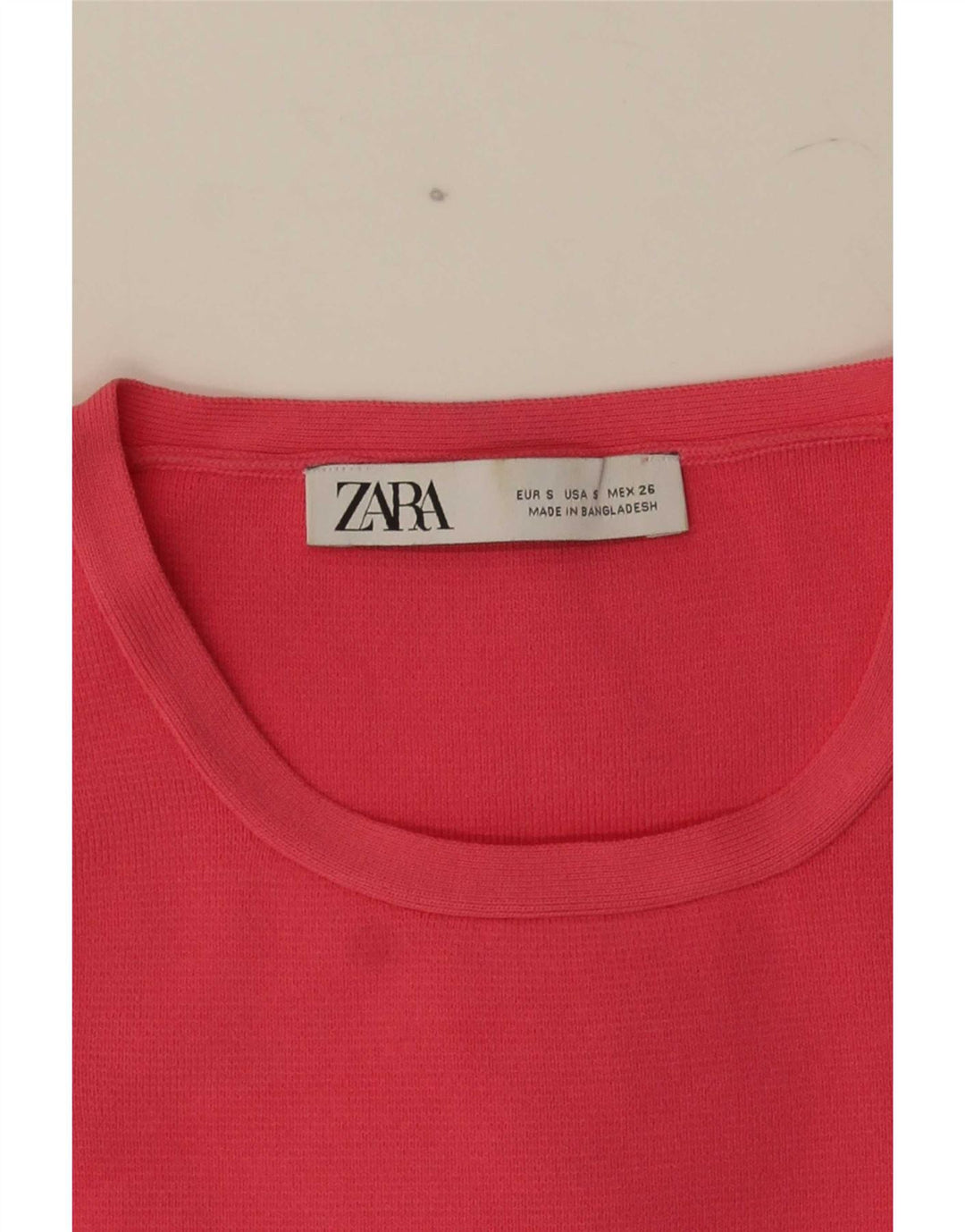 Zara Womens Crop Vest Top UK 8 Small Pink