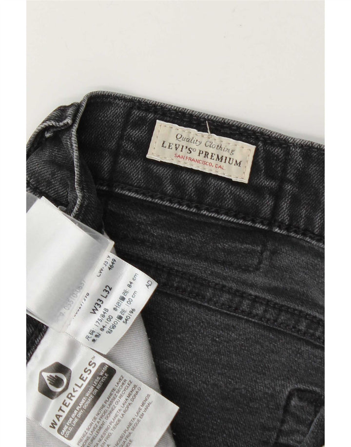 Levi's Mens Slim Jeans W33 L32 Grey Cotton
