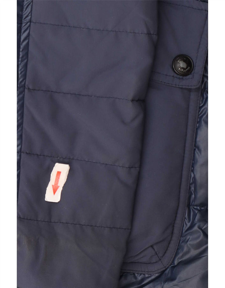 Refrigue Damen Wattierter Mantel UK 14 Large Marineblau Polyester