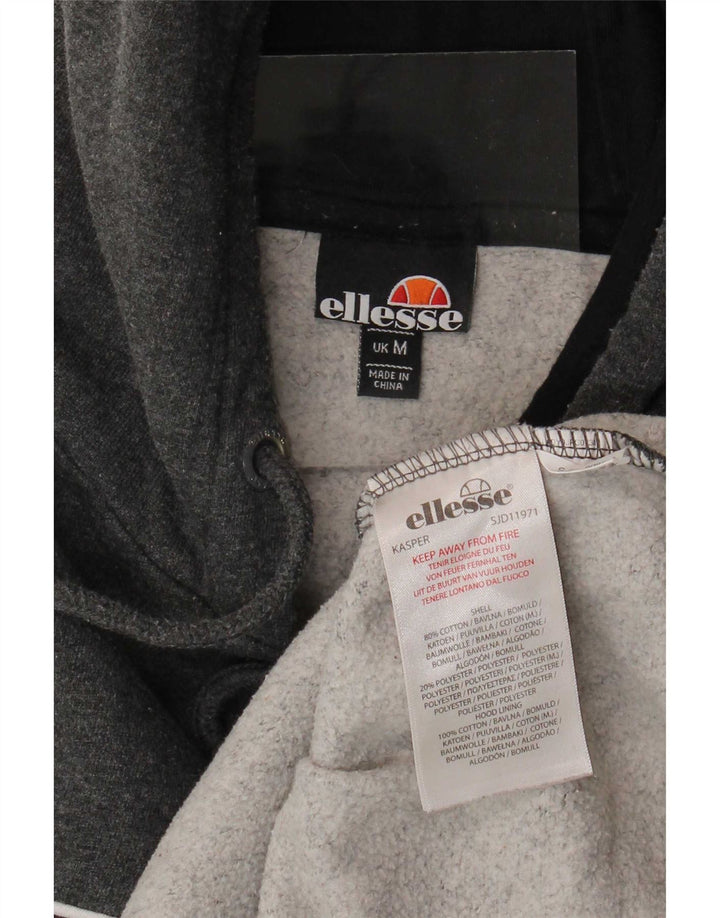 Ellesse Womens Hoodie Jumper Medium Grey Cotton