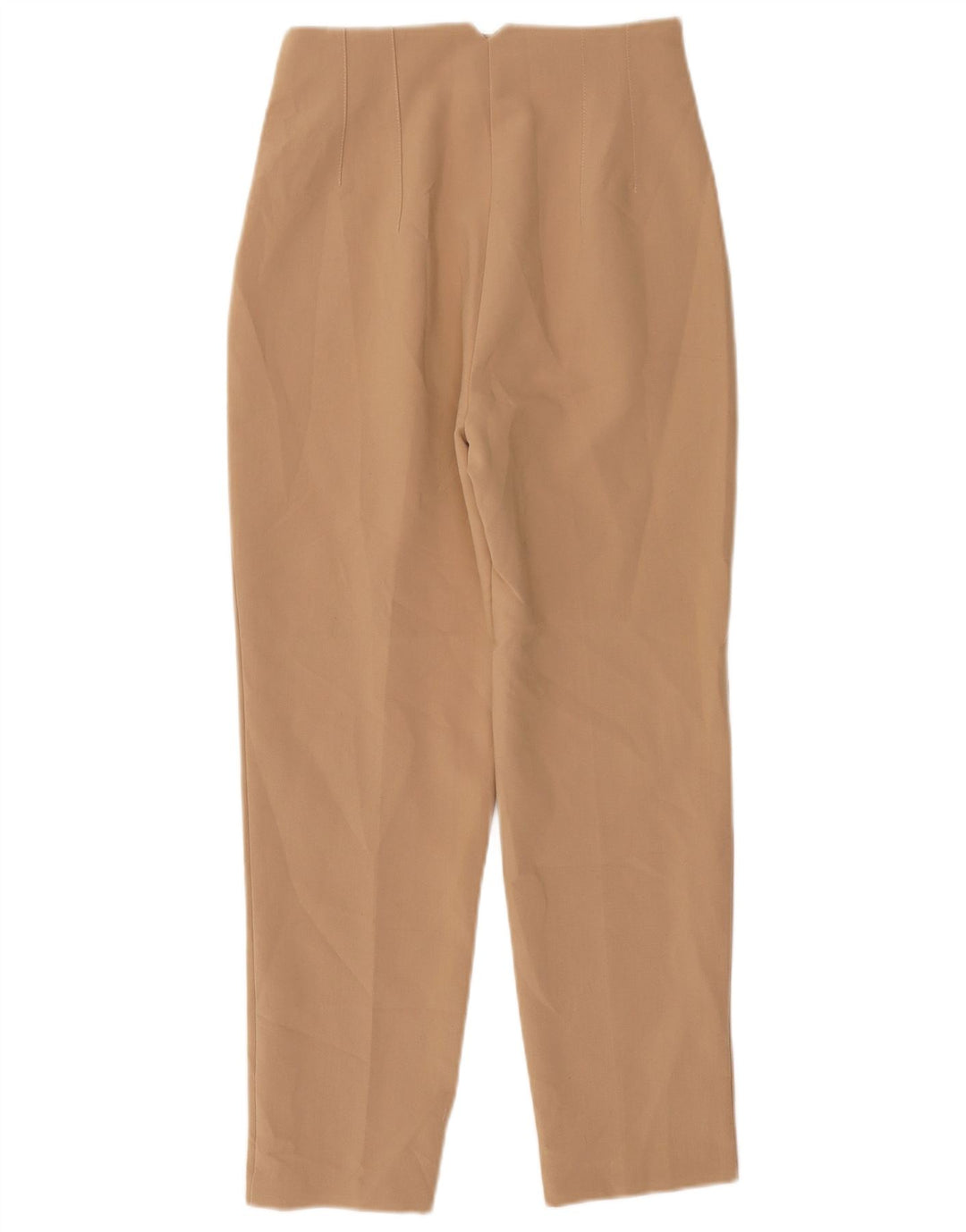 Zara Womens Tapered Chino Trousers Small W26 L26 Beige Polyester