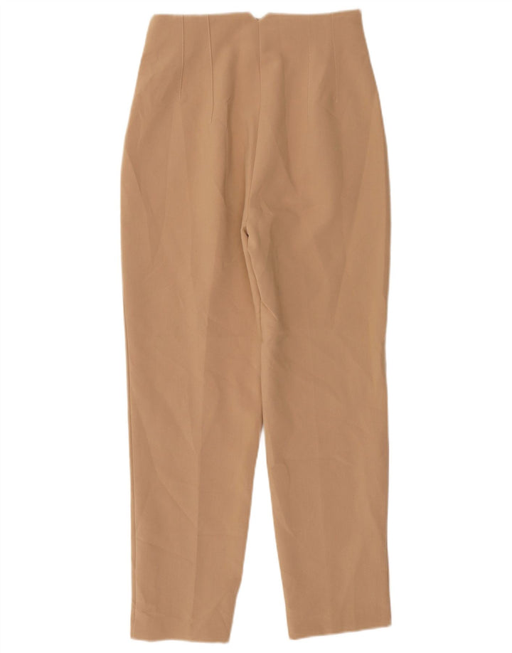 Zara Womens Tapered Chino Trousers Small W26 L26 Beige Polyester